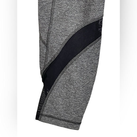 Lululemon Inspire Tight II (Mesh) Heathered Black / Black / Blue Tropics Size 6 - Picture 10 of 12